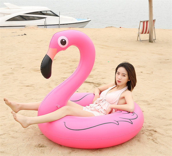 Inflatable Flamingo Pool Float Toys 90cm Kids Swimming Ring Circle Party Decoration Beach Water Party toy to636