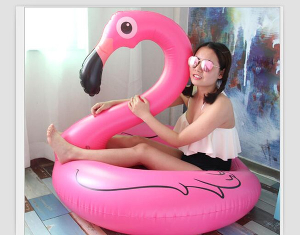 Inflatable Flamingo Pool Float Toys 90cm Kids Swimming Ring Circle Party Decoration Beach Water Party toy