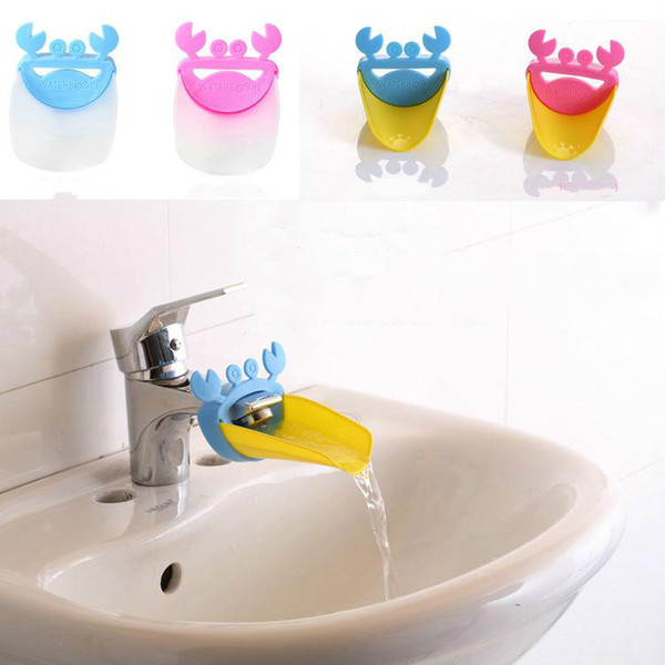 Fashion Children Baby Cartoon Crab Bathroom Kitchen Silicone Water Tap Sink Faucet Extender Hand Washing Device Toddler Gift