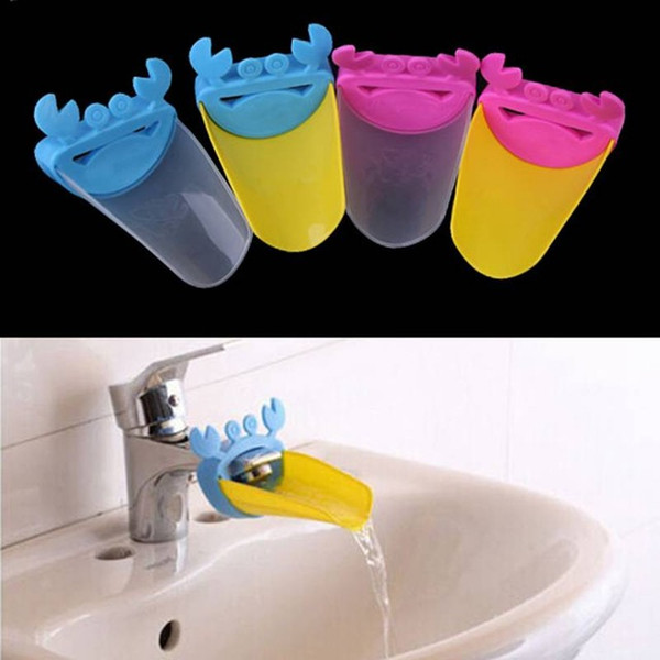 Cute Bathroom Sink Faucet Chute Extender Crab Children Kids Washing Hands Convenient For Baby Washing Helper faucet Extender For Children