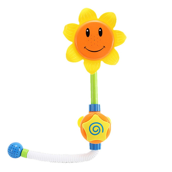 Baby Bath Toys Children Sunflower Spray Water Shower Faucet Kids Bath Toy with Box Bathroom Toys Random Color