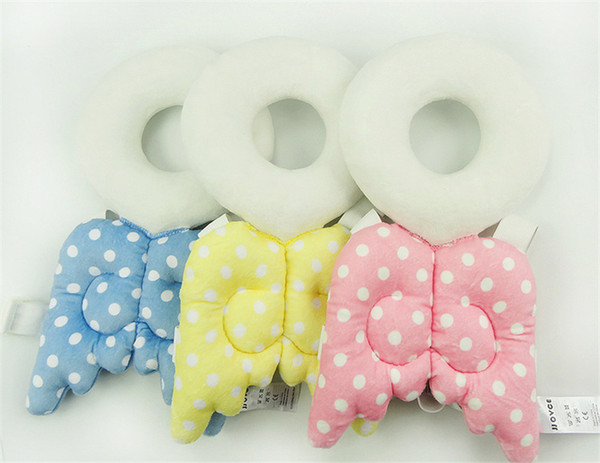 Wholesale- Baby Head Protection Pad Toddler Headrest Pillow Baby Neck Cute Wings Nursing Drop Resistance Cushion Guards