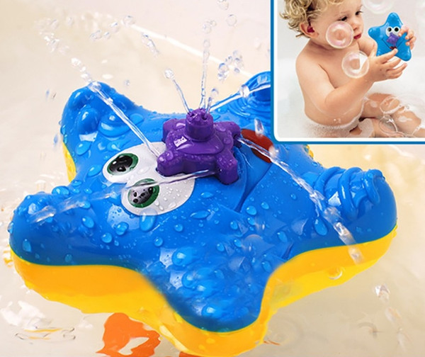 120PCS Rotating Floating Starfish Baby Bath Toy Swim Pool Toy Water Fountain Bathtime Toy Water Spray Toys