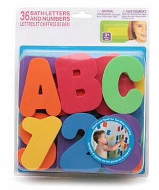 The number of children's kid's numbers letter alphabet Water bath toys 36 pieces/bag intelligence toys