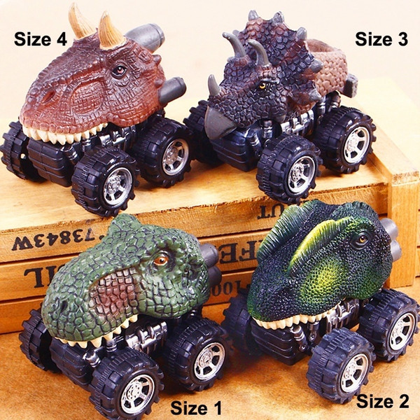 Creative Mini Dinosaur Vehicle Model Car Toys Pull Back Kids Children Cool Toys Gift Wind Up Toy Educational Play Toys Gifts LX4128