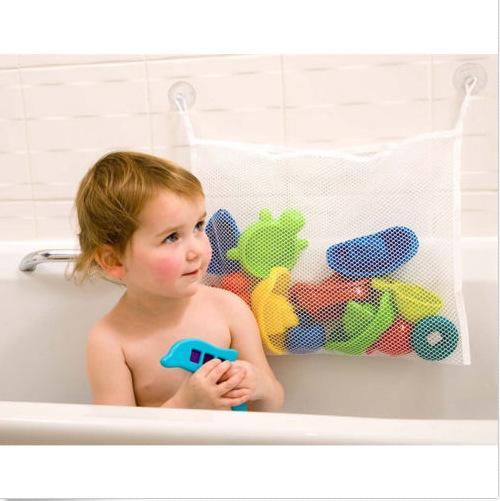 Toy Storage Bag Kids Baby Time Bath Toy Tidy Storage Suction Cup Bag Mesh Bathroom Organiser Net Playing In The Water Bath Toy Included Bag