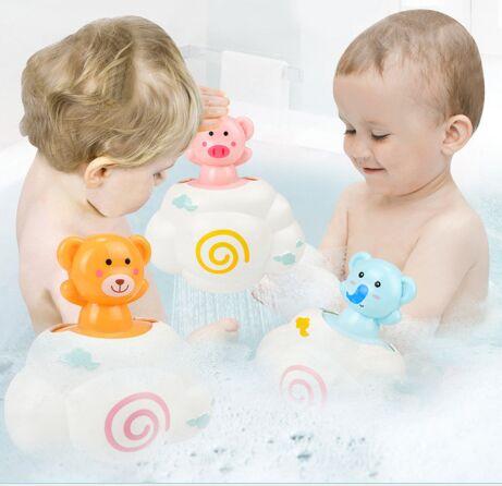 Kids Baby Deer Pig Hide in Rain Cloud Over 3 Years Old Geometric Unisex Bath Time Toy Bathtub Water Toys