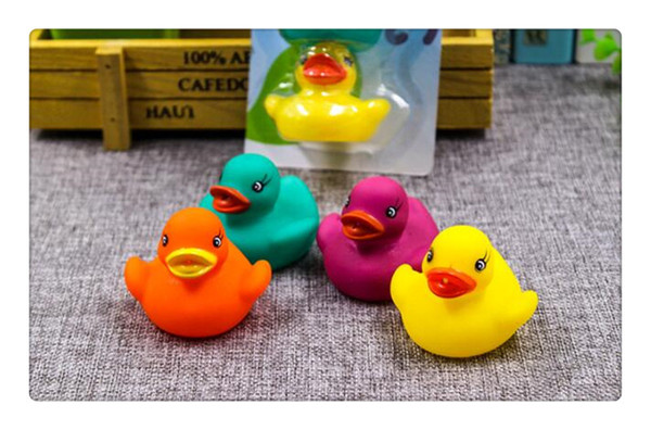 Cute PVC Duck Baby Bath Water Toys Sounds Rubber Ducks Kids Bathing Swiming Beach Gifts Sand Play Water Fun Kids Toys