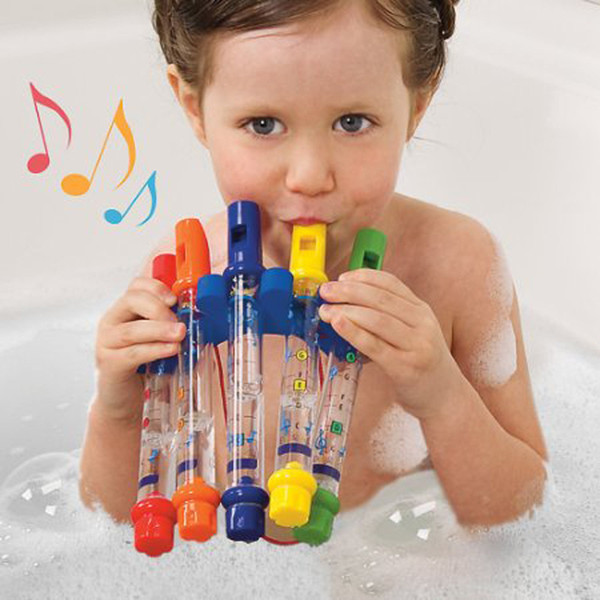 five-color water flute infant children's educational shower toys music flute