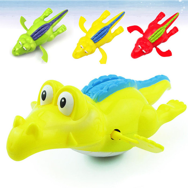 Wholesale- 1PC Hot Sale Toys Swimming Bath Clockwork Crocodile Wind Up Play Kids Infant Animal Pool Alligator For Kids Baby Educational