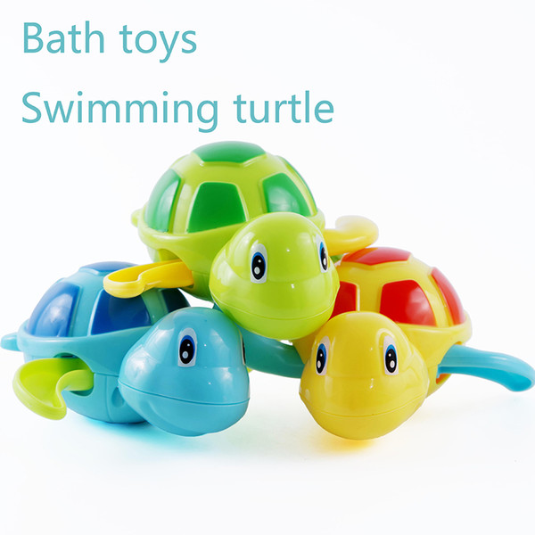 Clockwork bath swiming cute turtle beach toys for baby plasitc toys