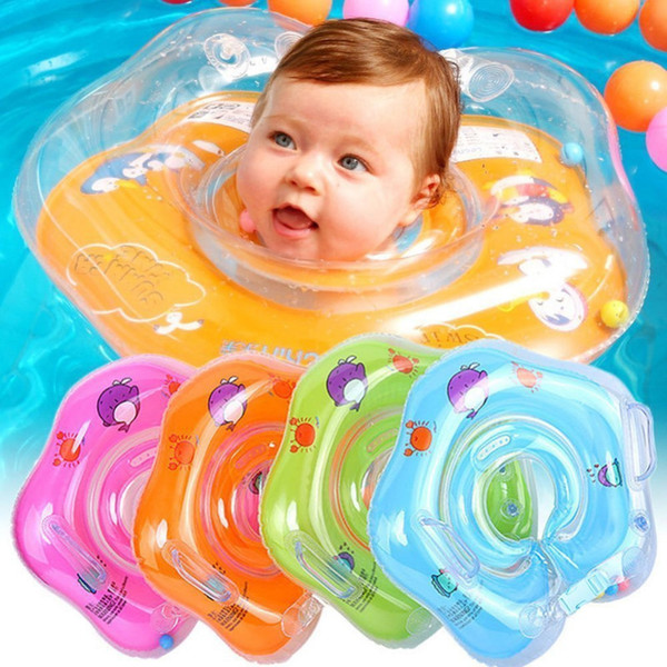 2018 Swimming Baby Accessories Neck Ring Tube Safety Infant Float Circle for Bathing Inflatable Flamingo Inflatable Water Drink Cup