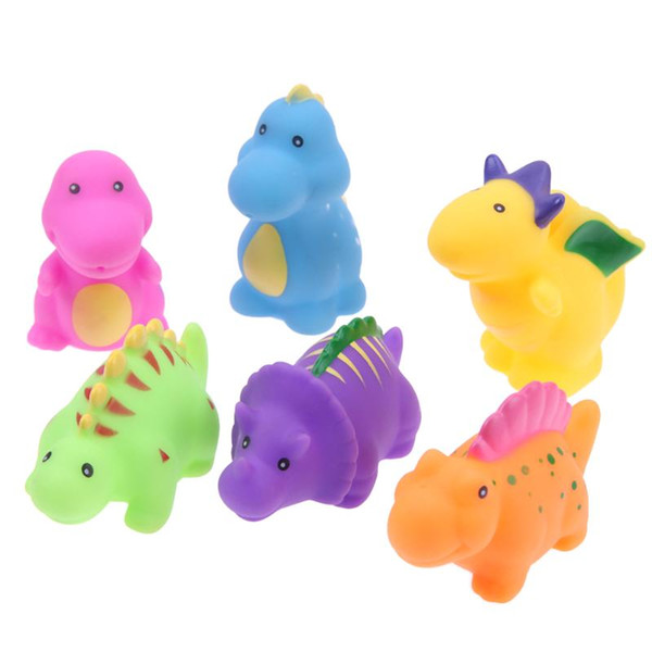 6pcs/Set Baby Animals Swimming Water Bathing Soft Floating Toys Float Squeeze Sound Squeaky Bathing Toy For Baby Bath Toys