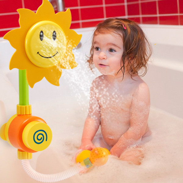 Hot Classic Toys Sunflower Baby Bath Toys Water Shower Spray Bathing Tub Fountain Toy for Kid Children Gifts