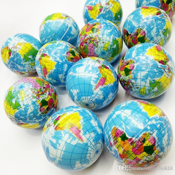 World Map Foam Earth Globe Stress Relief Bouncy Ball Atlas Geography Decompression Amusement Learning Science Toys