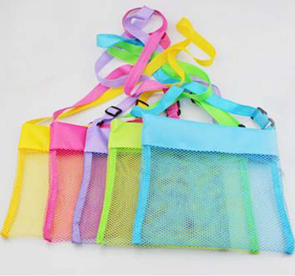 2017 new color children beach bag toys storage net bag shell bag baby diagonal free shipping