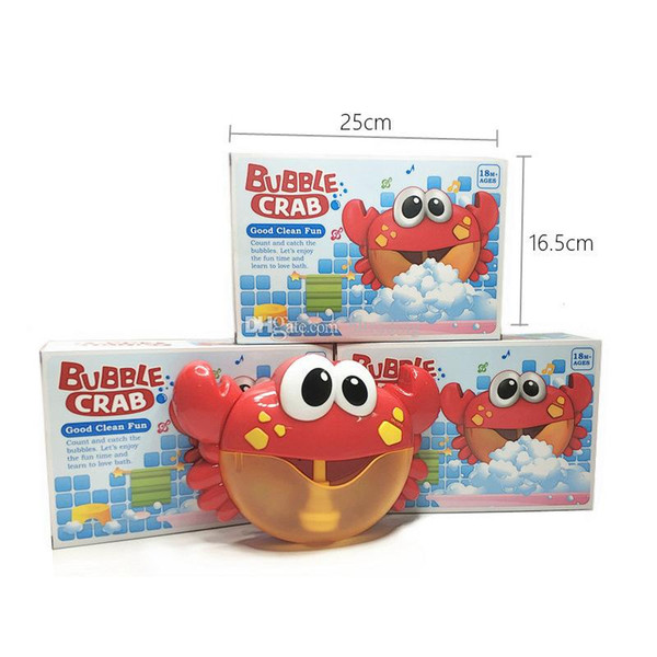 2018 New Arrival Bubble Crabs Baby Bath Toy Funny Bath Bubble Maker Pool Swimming Bathtub Soap Machine Toys for Children Kids C5635