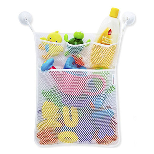 4in1 Multifunction Kids Baby Bath Toys Storage Bag Bathroom Net Mesh Bag Suction Cup Baskets Water Sand Toys Basket