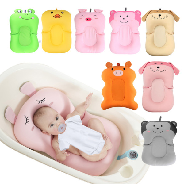 Baby Shower Portable Air Cushion Bed Babies Infant Baby Bath Pad Non-Slip Bathtub Mat NewBorn Safety Security Bath Seat Support