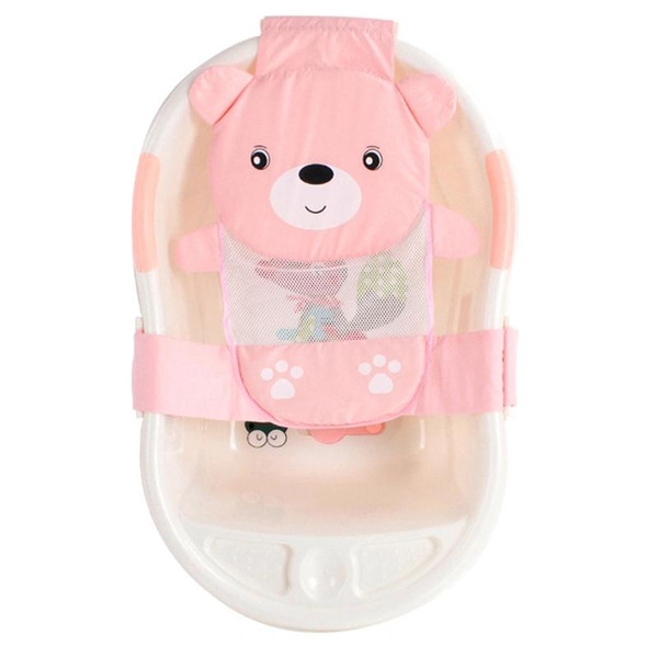 Baby Infant Bear T-Shaped Slippery Bath Bed Net Antis Kid Bathtub Bath Shower Cradle Bed Seat Net PP And Cotton Baby Tub