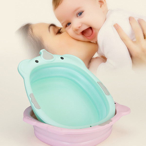 Newborn Baby Portable Foldable Children Eco-friendly Non-Slip Safe Kid Bathtub Folding Bath Tub Baby Swim Tubs Bath Body Washing
