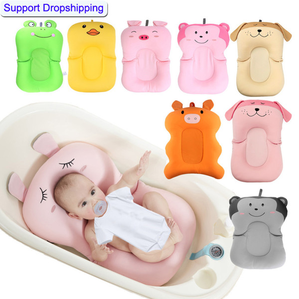 Baby Shower Portable Air Cushion Bed Babies Infant Baby Bath Pad Non-slip Bathtub Mat Newborn Safety Security Bath Seat Support Portable