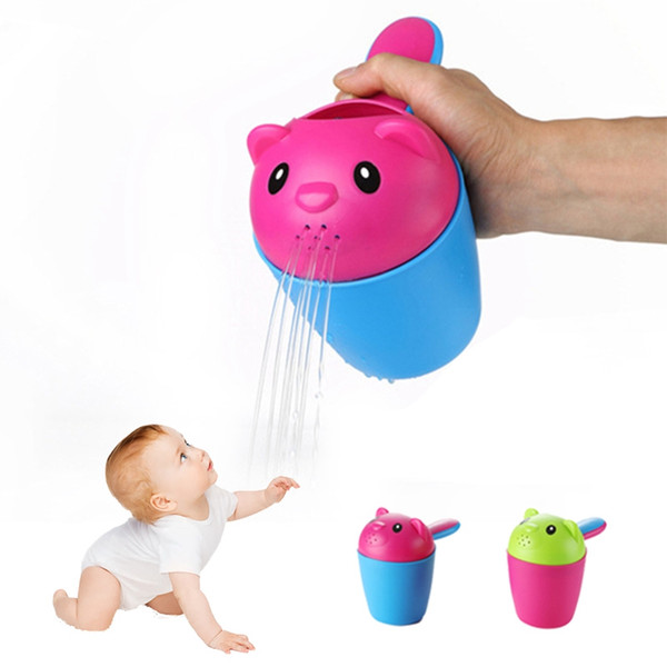 Cute Cartoon Baby Bathing Cup children Shampoo Cup Shower Shampoo boys girls Washing Hair Kids water spoon Tool
