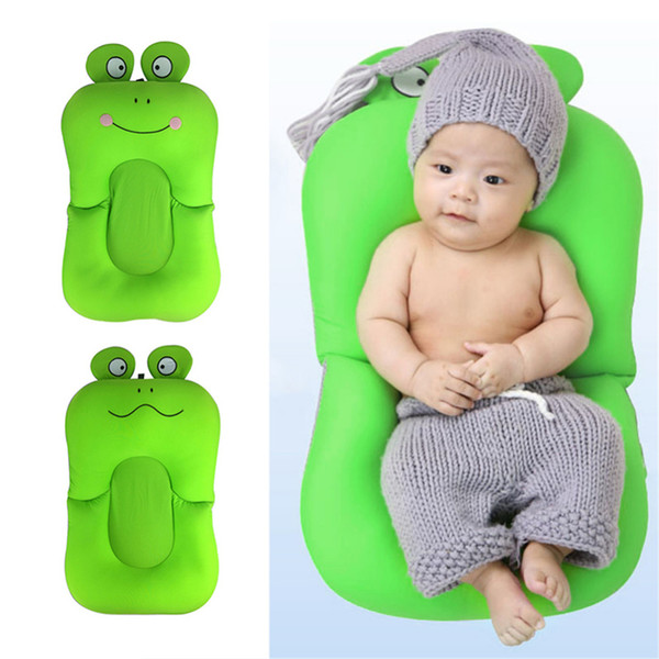 Frog Shape Foldable Baby bathtub Bathing Cushion Shower newborn baby bath Mat Soft Seat infant bathtub support blooming bath mat