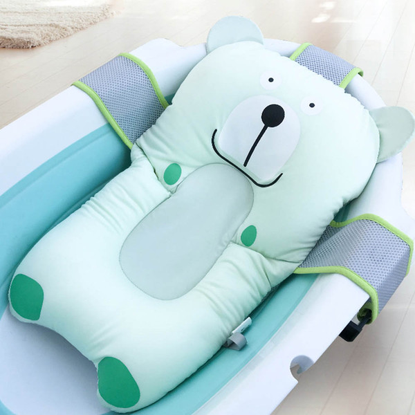 Newborn Bathtub Seat Cushion Bath Floating Pad Mat Baby Bath Tub Pad Non-Slip Cartoon Seat Support Pillow Sponge Cushion