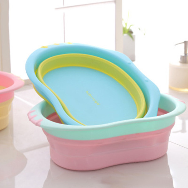 Hot 0-8 Years Baby Portable Folding Washbasin Newborn Infant Face Foot Butt Wash Children Tubs Kids Multifunction Travel Basins