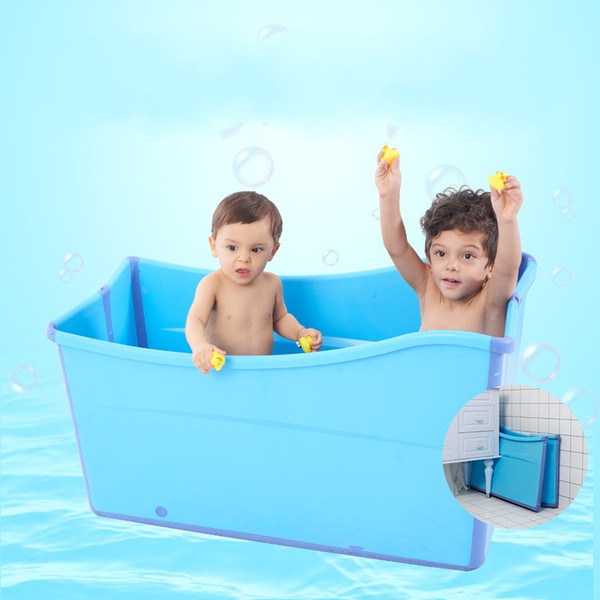 Large Size Folding Child Kids Bath Tub Thicken Solid Pink/Blue Baby Bathtub Baby Girls&Boy Bath Barrels