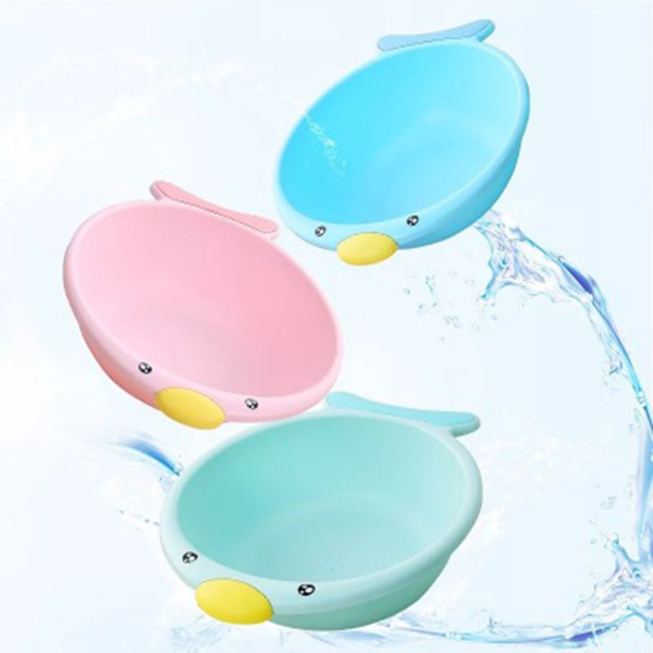 Cute Cartoon Baby Portable Wash Basin Kid Plastic Bathtub Washbasin Children Outdoor Tourism Thicken Foldable Practical Bath Tub