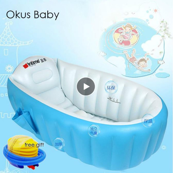 Portable bathtub inflatable bath tub Child tub Cushion Warm winner keep warm folding Portable bathtub With Air Pump Free Gift