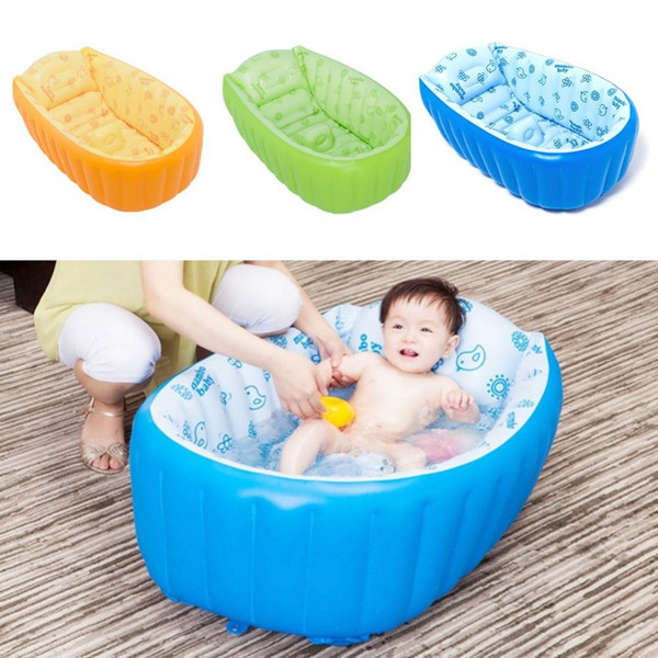 Inflatable Baby Swimming Pool Tub Infant Thicken Security Inflating Bathtub Bathing Shower Pad Folding Children Washbowl D3