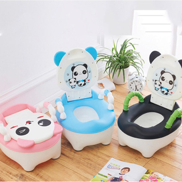 Fashion Baby Potty Bowl Cute Cartoon Training Pan Toilet Seat Children Bedpan Portable Urinal Comfortable Backrest Pot Q190530