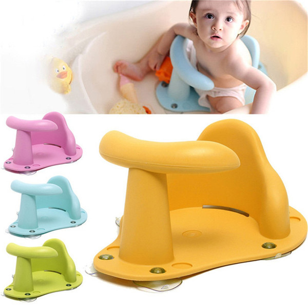 Tub Bathtub Pad Mat Chair Safety Security Anti Slip Baby Care Children Bathing Seat Washing Toys Four Color 37.5cm Q190530