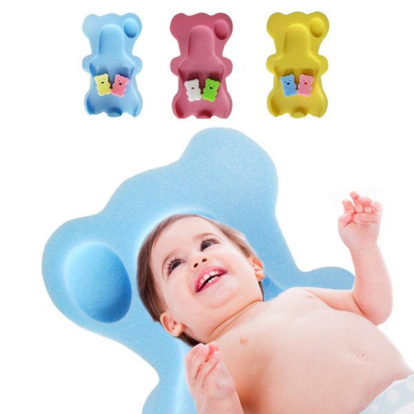 Baby Infant Soft Bath Sponge Seat Cute Anti-Slip Foam Pad Body Support Safety Kids Toddler Bath Cushion Sponge Holder Bed