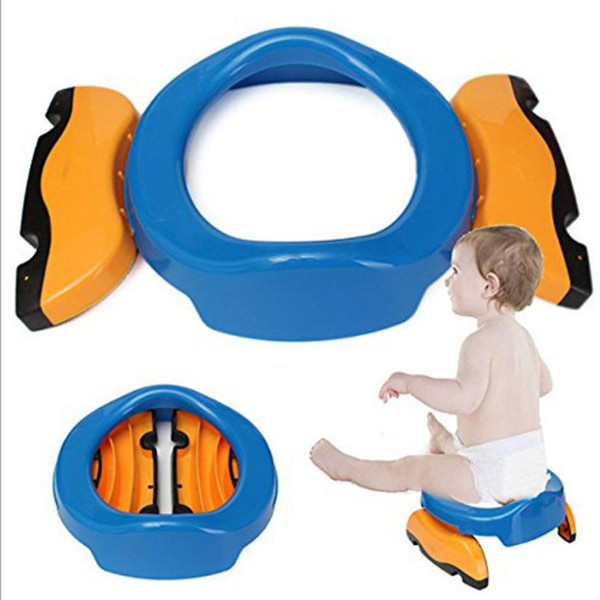 Children Plastic Toilet Potties Seat Chamber Pots Kids Trainers Comfortable Portable Toilet Ring Baby Travel Potty Folding Chair