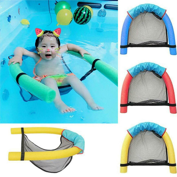 Pool Floating Chair Kids Swimming Floating Chair Portable Pool Noodle Chair Mesh Pool Float Chairs Seat Water Sports Supplies CCA11697 60pcs