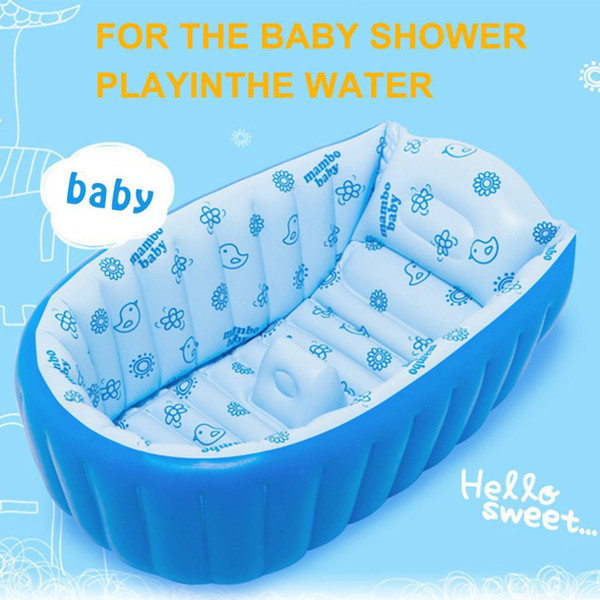 Portable Inflatable Baby Bath Kids Bathtub Thickening Folding Washbowl Children Tub Baby Swimming Pool