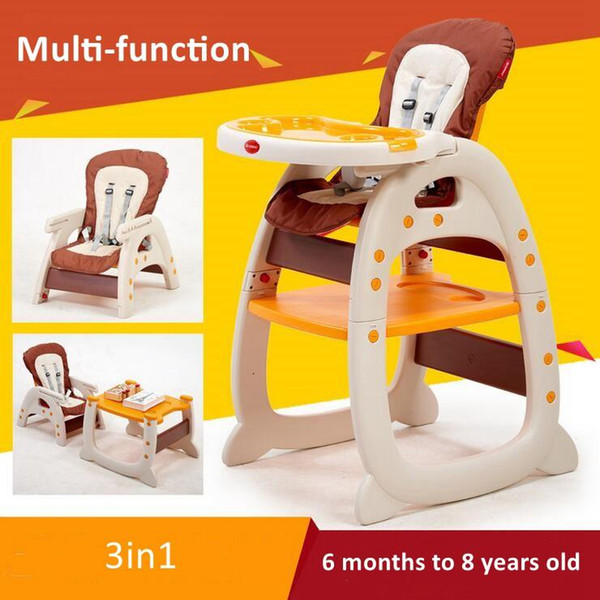 3 in 1 Baby Dining Chair + Table Multifunction Toddler Healthy Care Deluxe Children Learning Desk Chair Safety Harness