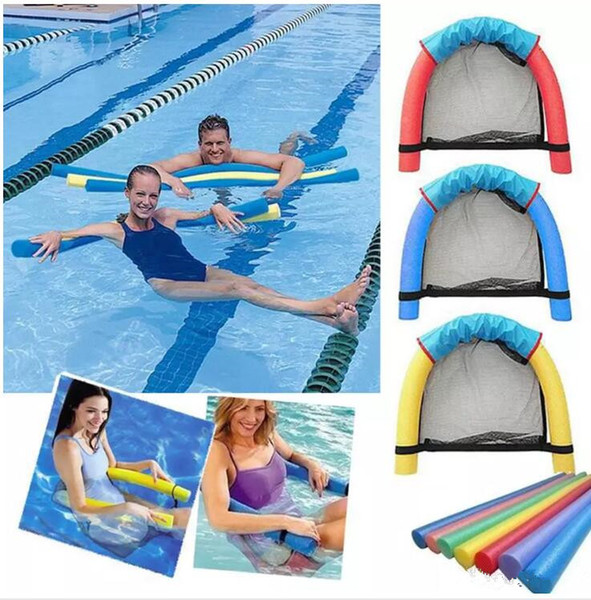 Kids Swimming Floating Chair Portable Pool Noodle Chair 6.5*150cm Mesh Pool Float Chairs Seat Bed Water Bed Supplies 200Pcs