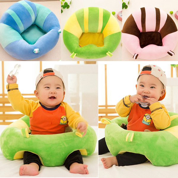 Baby Support Seat Plush Soft Baby Sofa Infant Learning To Sit Chair Keep Sitting Posture Comfortable For 0-3 Months Baby