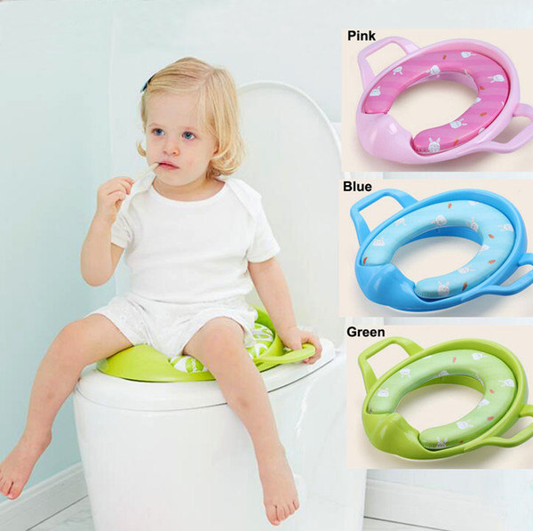 Baby Kid Toddler Infant Child Children Boy Girl Potty Training Trainer Soft Padded Toilet Seat Pedestal Pan Chair Cover With Handles