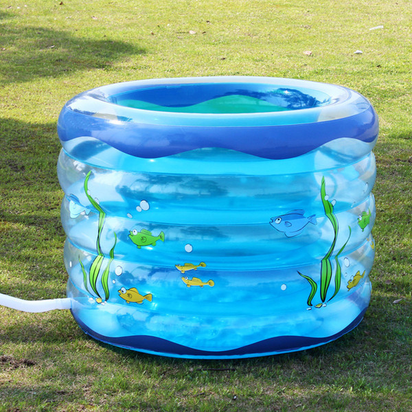 Children Bath Round Blue Inflatable Bathtub Larger Pool Collapsible Ocean Swimming Pool Water Playground Inflatable bathtub