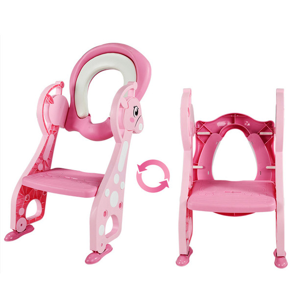 child Foldable Baby Training Chair Ladder Children Potty Baby Toilet Seat Infant Toilet Training Folding Seat Step Stools Gifts