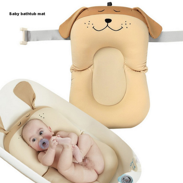 Cartoon Dog Baby Bath Mat Soft Non-slip Bathing Cushion Bathtub Shower Bed for Toddlers Infant Anti-skid Newborn Seat Soft Pad