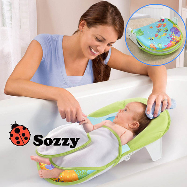 Sozzy Foldable Newborn Bath Tub/Bed/Pad Kids Shower Net Baths Chair/Shelf Infant Bathtub Support For 0-12 Months Baby S