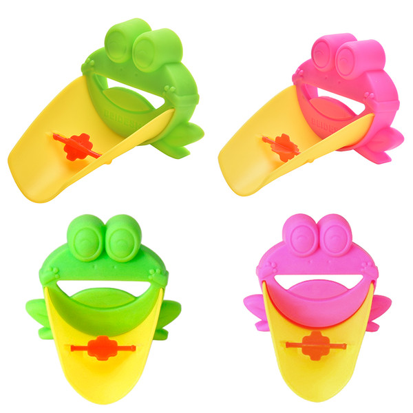 Kids Washing Hands Convenient for Baby Washing Helper Frog Bathroom Sink Faucet Chute Extender Children