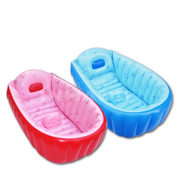 PVC 0-3 Years Summer Cartoon Portable Large Baby Toddler Inflatable Bathtub Thick Bath Tub Pool Infant Bath Seat Chair